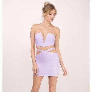 Tobi Believe It Or Not Lavender Two-Piece Bodycon Dress